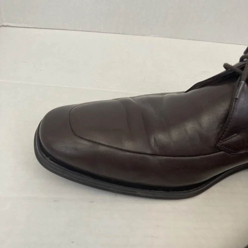 Bruno Magli Leather Lace Up Dress‎ Shoes Mens Size 8.5 Brown Rununcolo Oxford